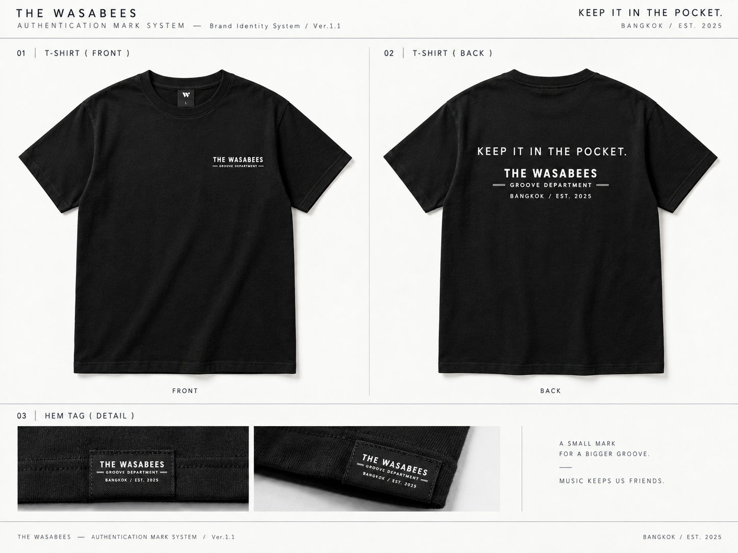 The Wasabees Black Signature T-shirt